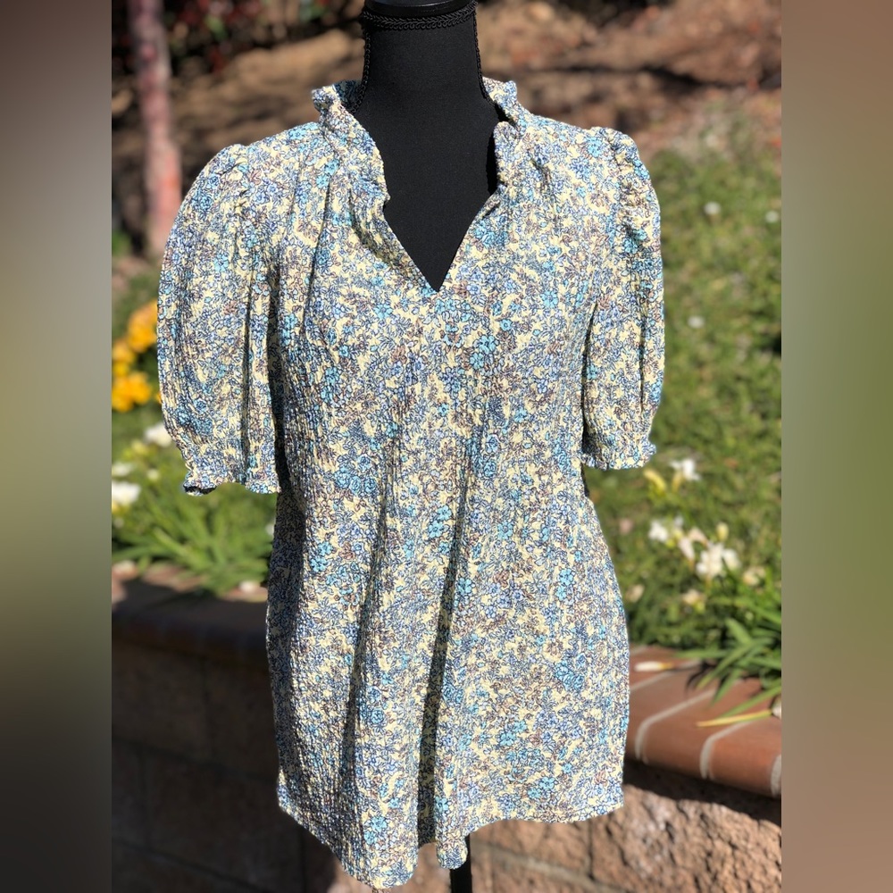 NWOT LOFT Floral Blouse Shirt Top M
